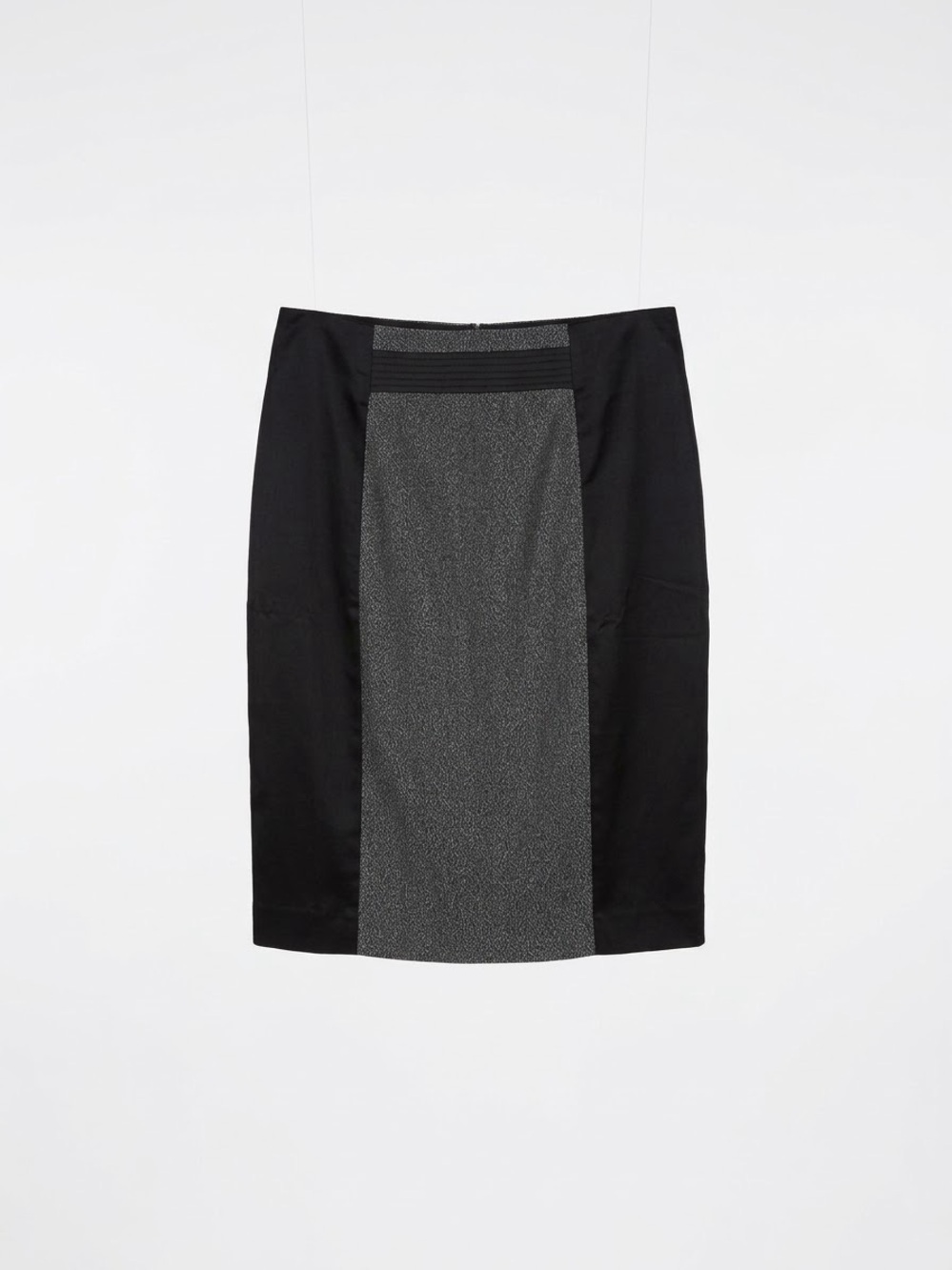 Premise Black and Gray Colorblock Pencil Skirt